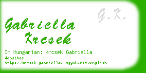 gabriella krcsek business card